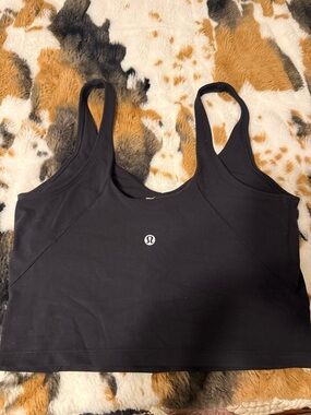 lululemon athletica Black Cropped Tank Top